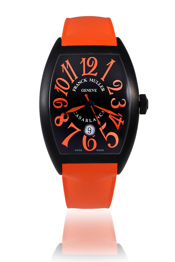 Casablanca橘色時標精鋼腕錶